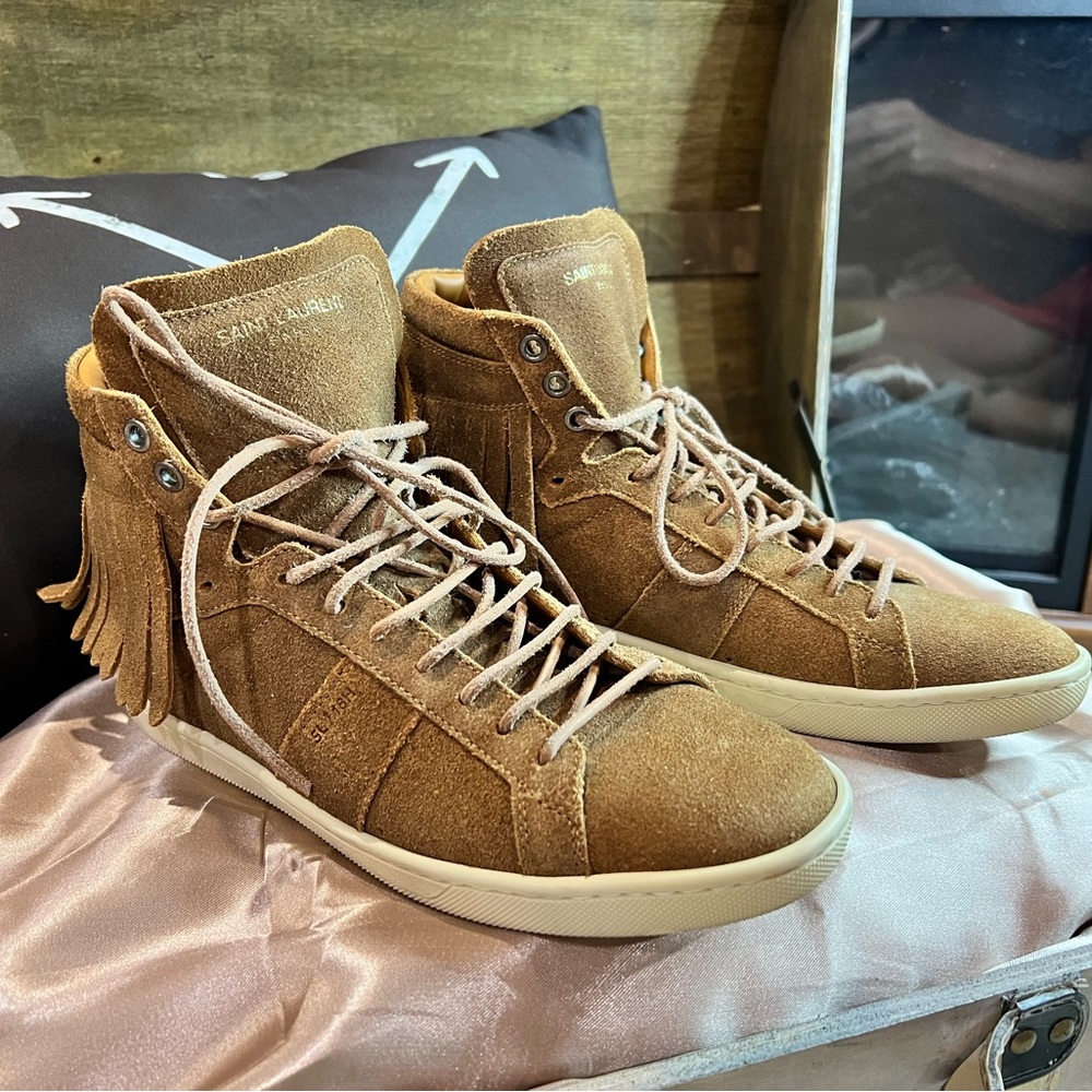 Saint Laurent High Top Fringe shoes